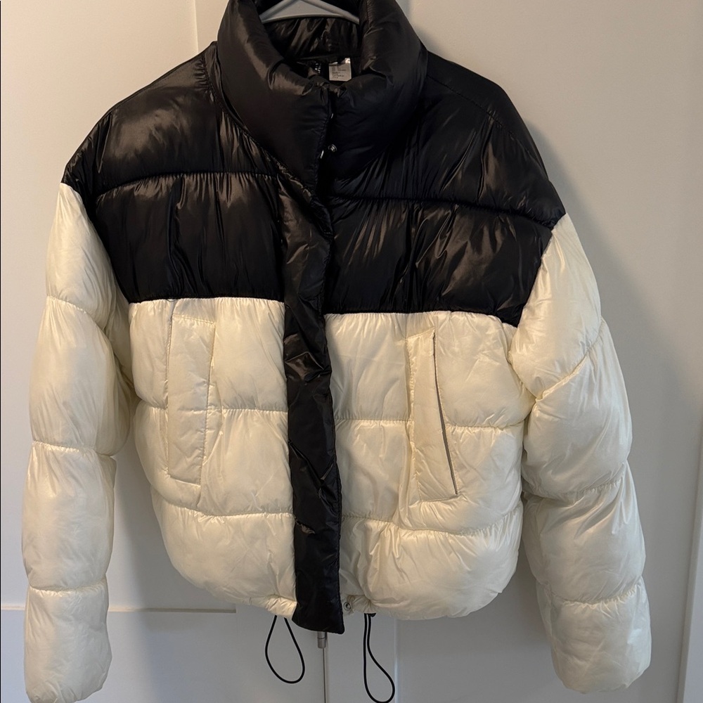 H&M Black and White Puffer Jacket